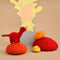 DASHDU - Distinguished Dino - Mini Red Felt Dinosaur
